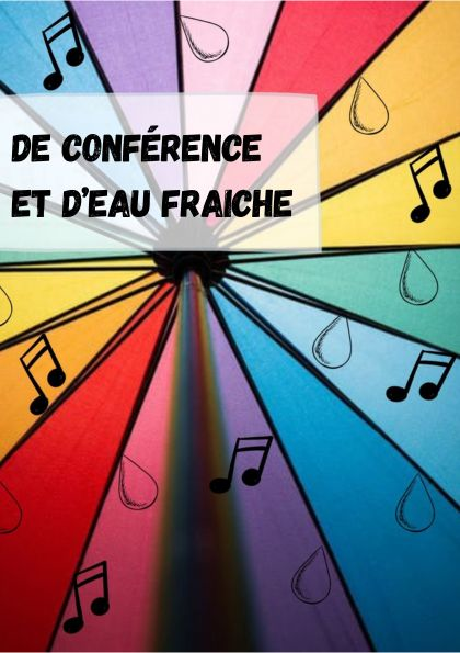 photo de conférence et d'eau fraîche
